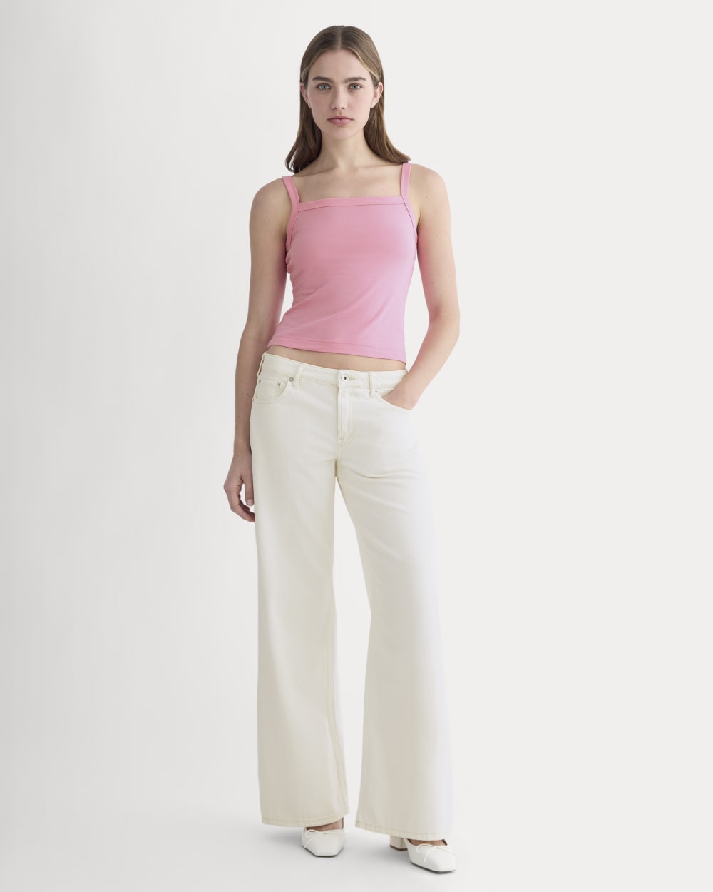 The Essential Square-Neck Tank | Deep Pink – Everlane
