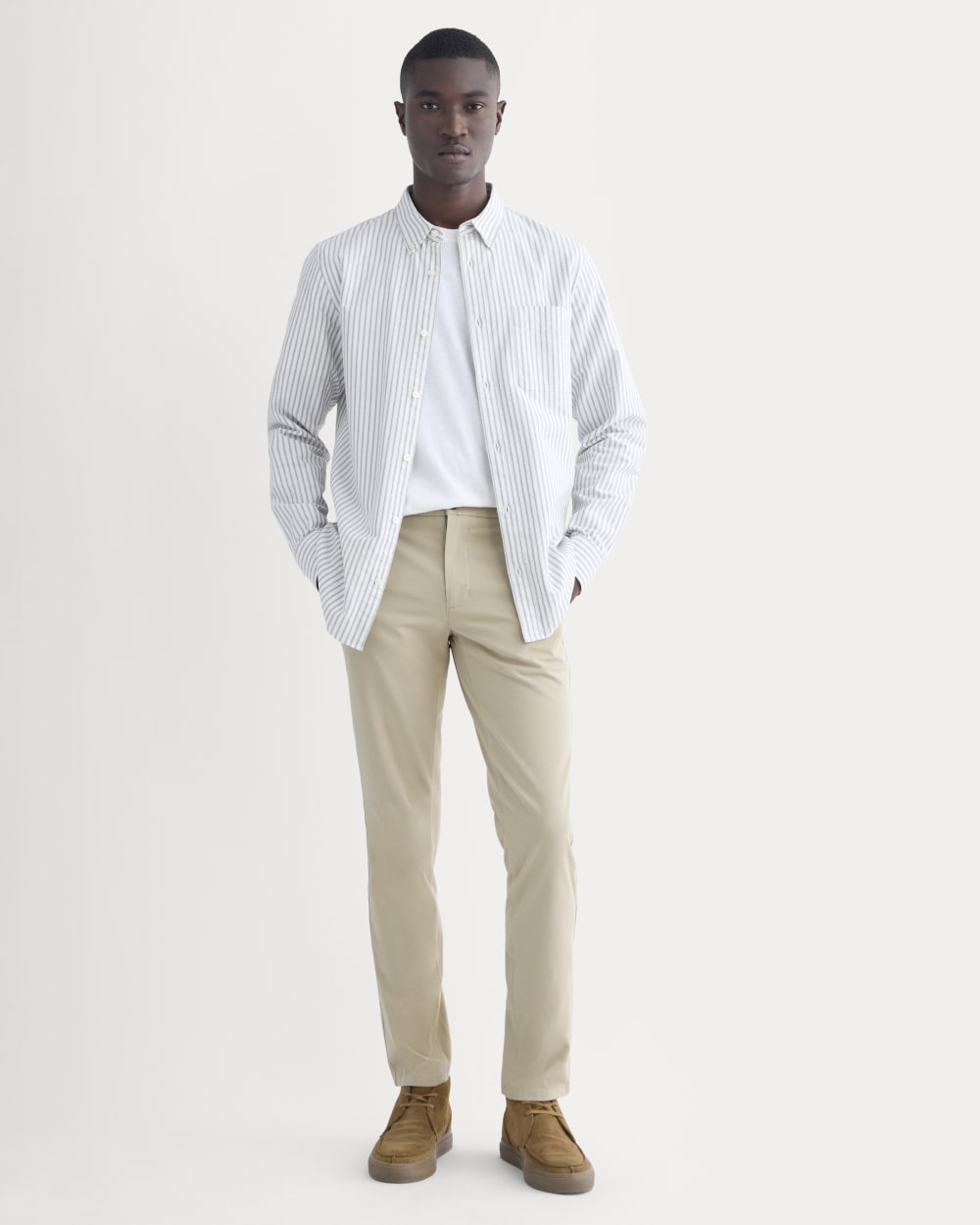 mens-performance-slim-chino-trench-coat-khaki | primary