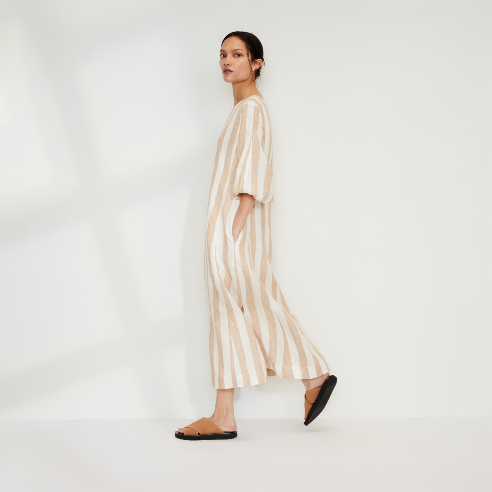 womens-linen-a-line-dress-bone-caramel | primary