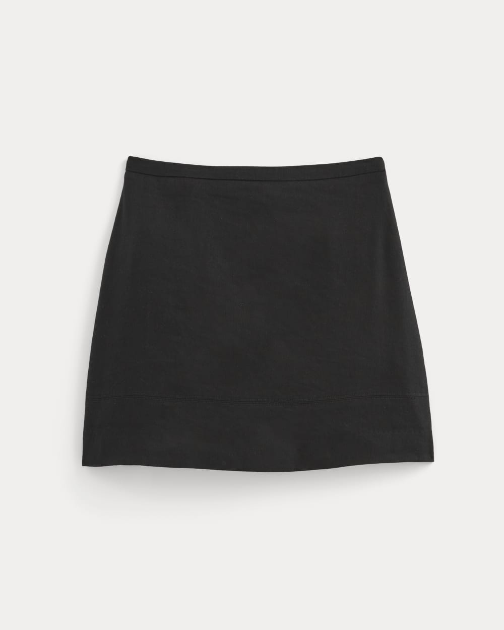 womens-mini-skirt-in-stretch-linen-black | alt