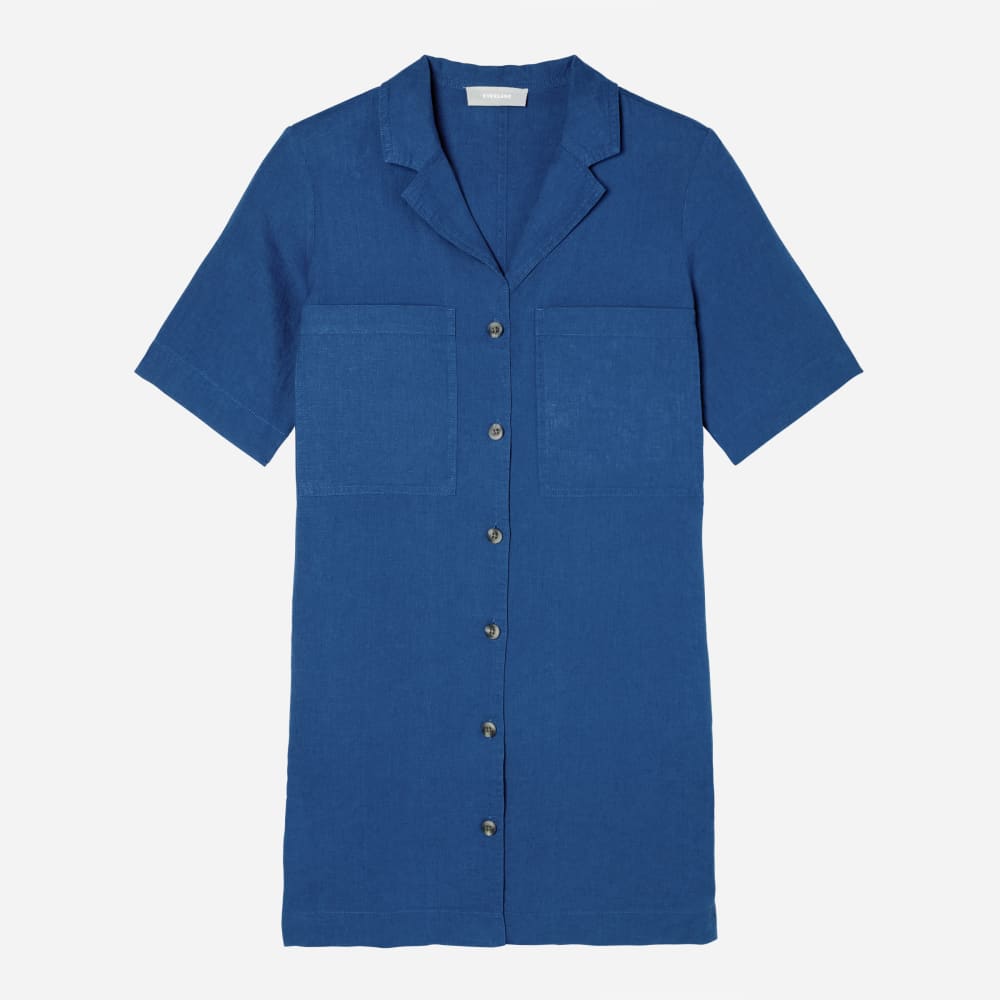 womens-linen-workwear-dress-deep-blue | alt
