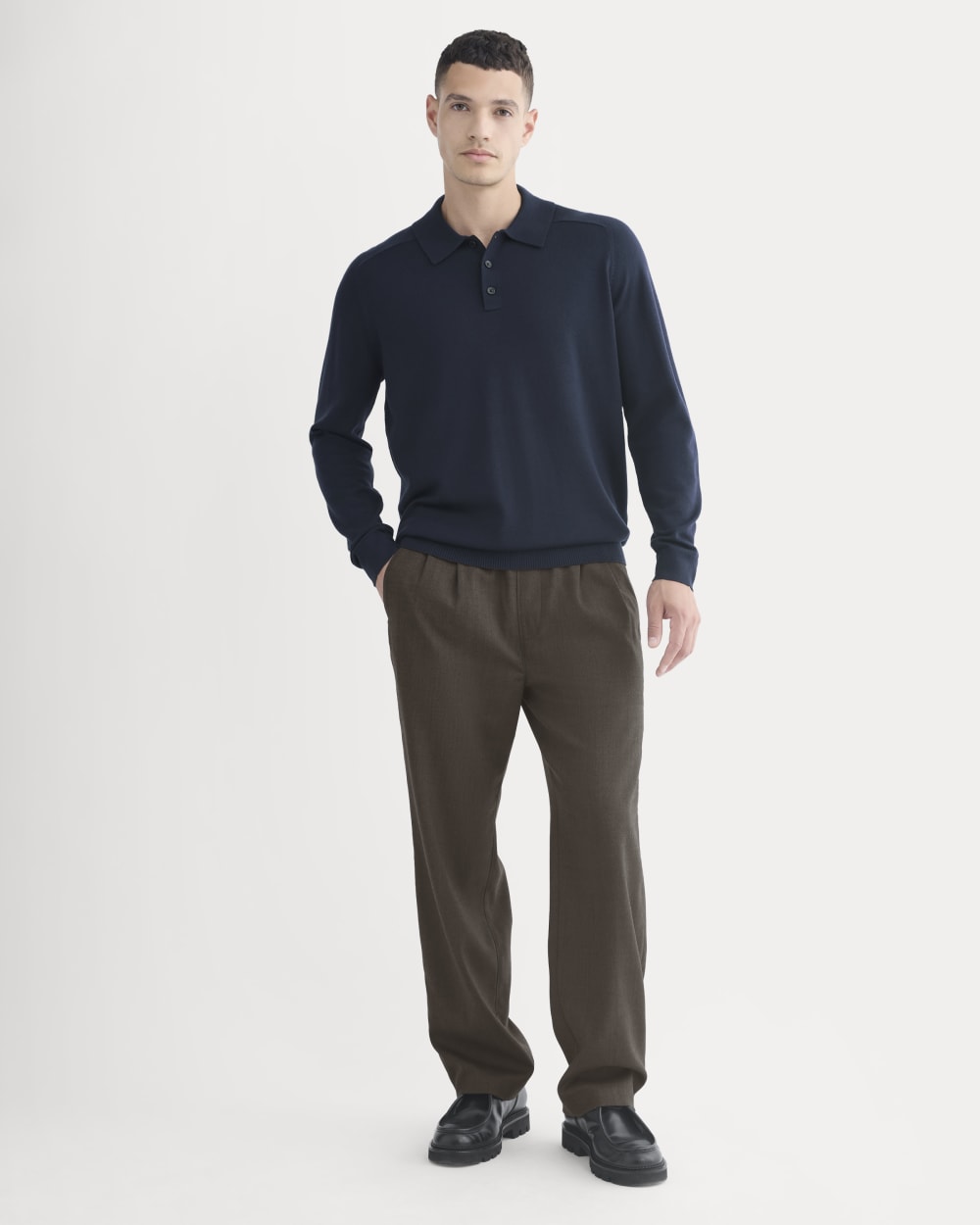 Ultrasoft Polo Sweater | Navy – Everlane