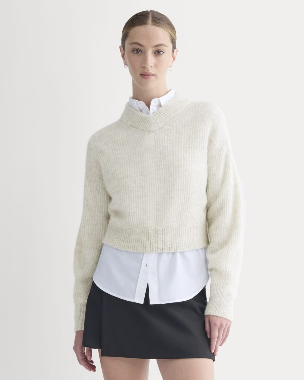 Cropped Cocoon Sweater in Alpaca | Almond – Everlane