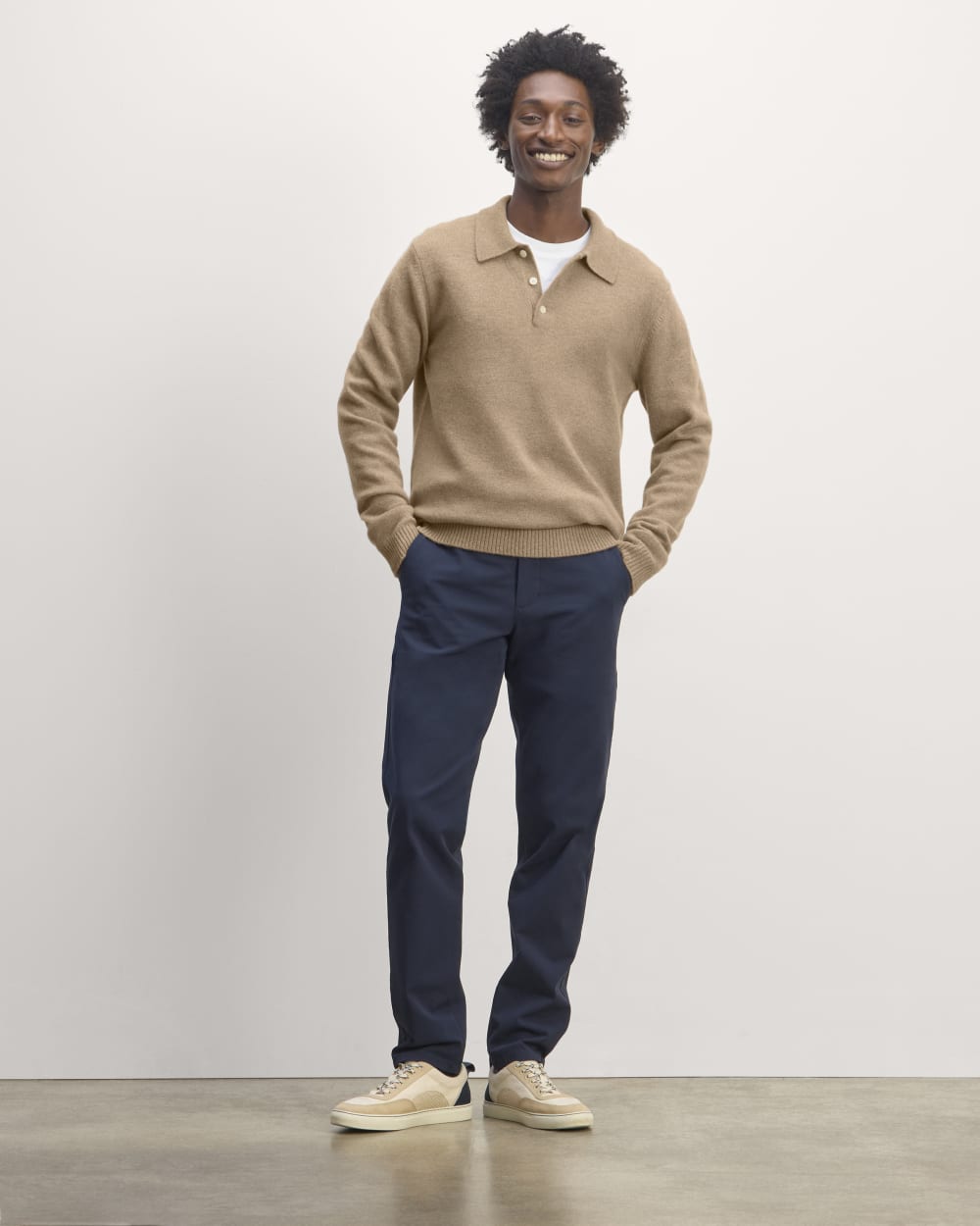 The Classic Polo in Luxe Merino | Oat Melange – Everlane