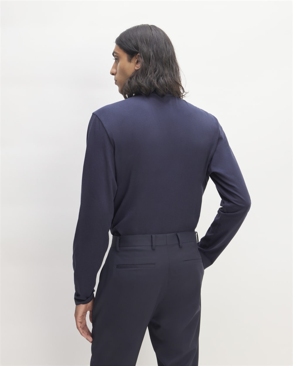 The Organic Cotton Long-Sleeve Turtleneck | Deep Navy – Everlane