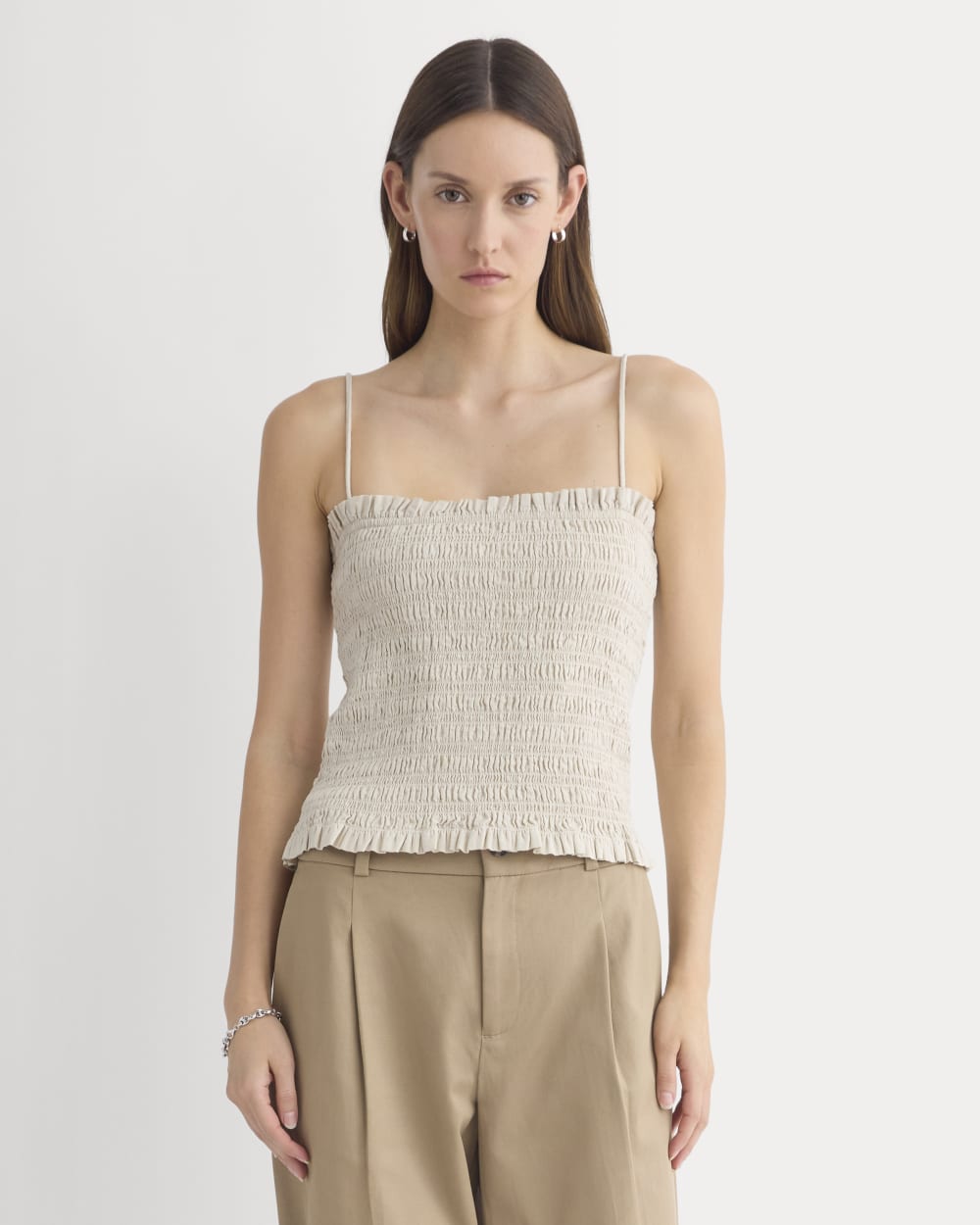 womens-gauze-smocked-cami-birch | primary