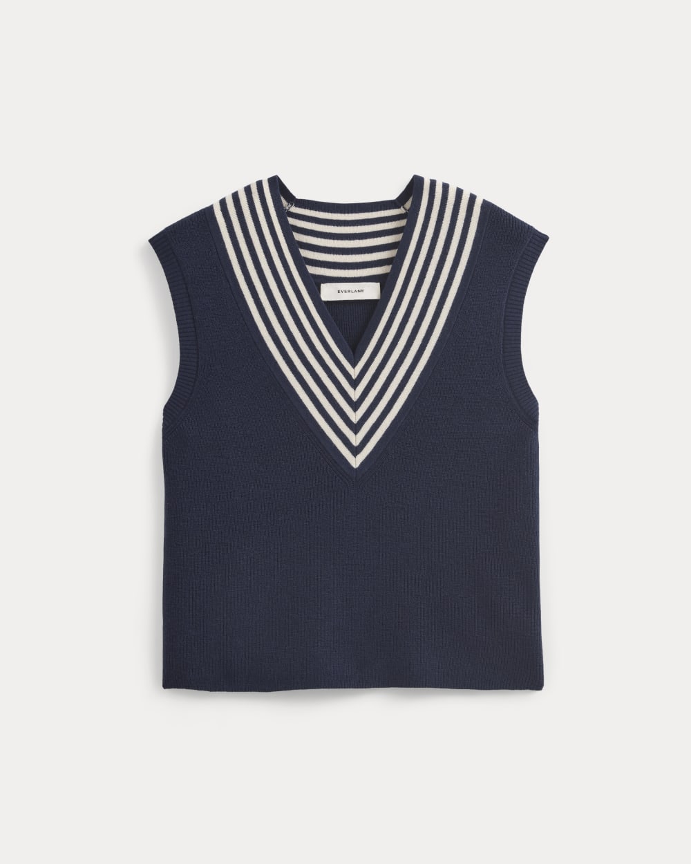 Relaxed V-Neck Vest in Cotton Merino | Navy – Everlane