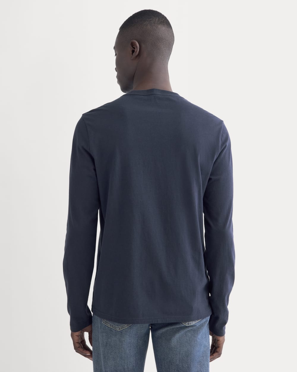 The Essential Organic Long-Sleeve Tee | Deep Navy – Everlane