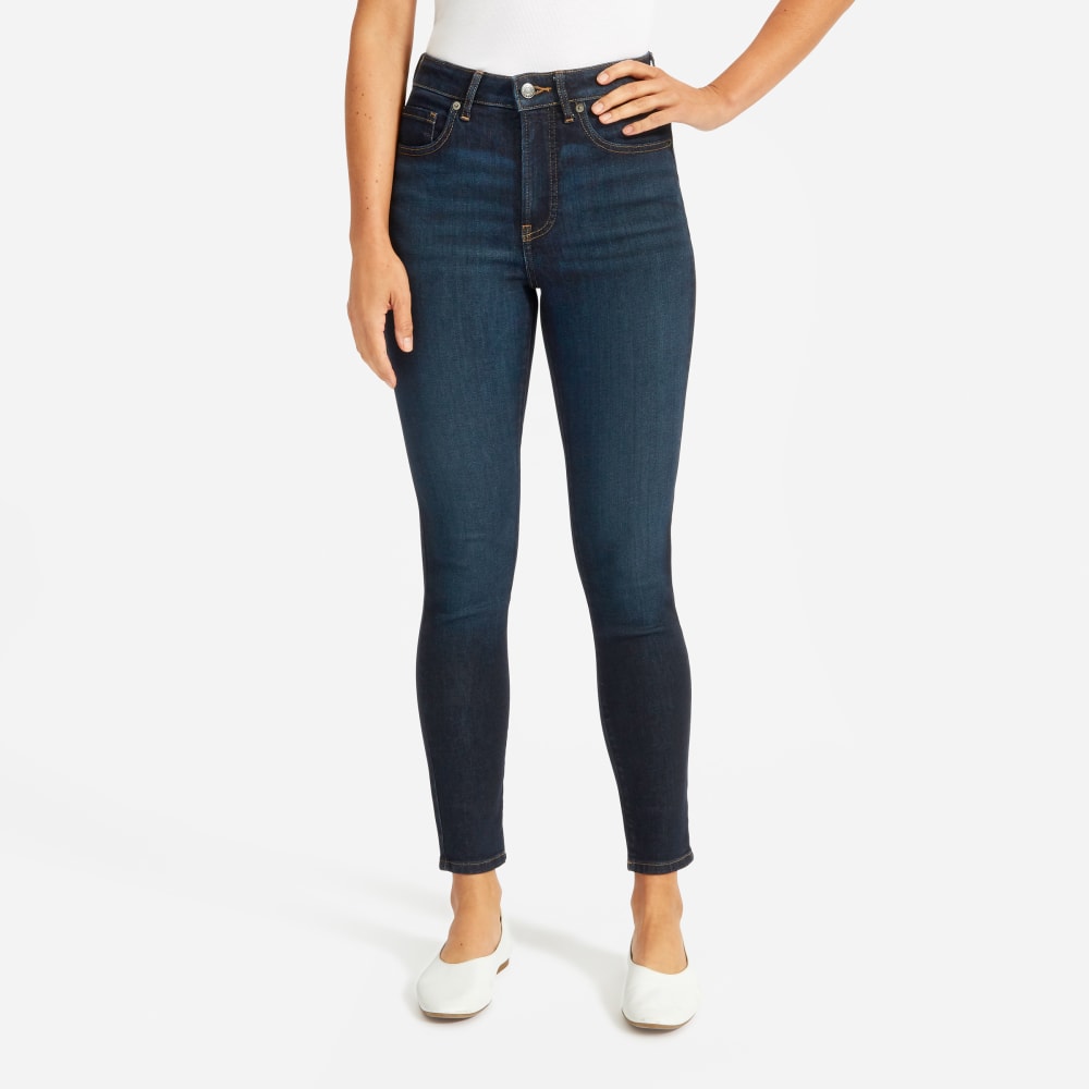 The Curvy Authentic Stretch High-Rise Skinny Jean Dark Blue Wash