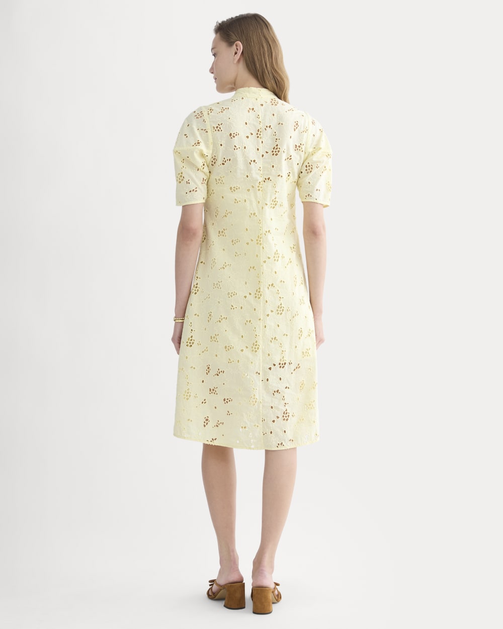 The Eyelet Midi Dress | Light Yellow Everlane The Eyelet Midi Dress | Light Yellow Everlane