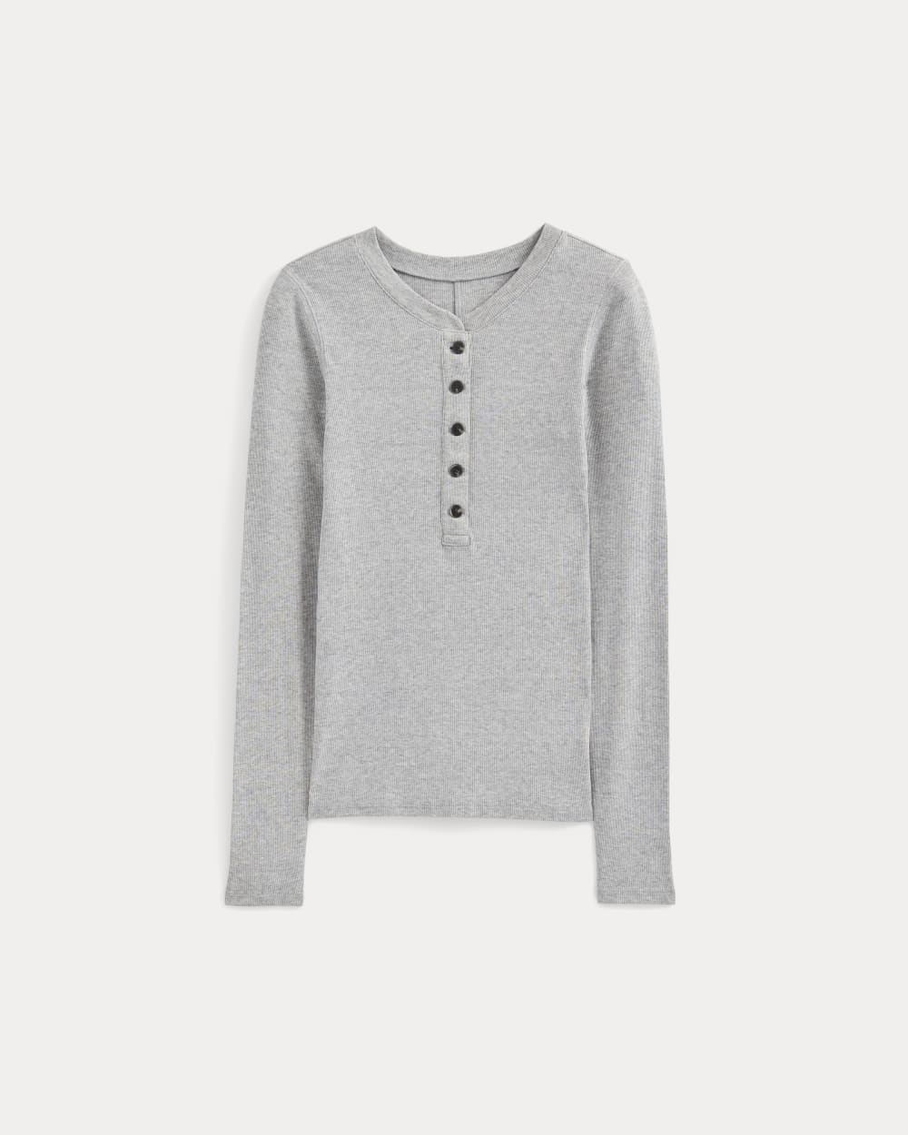 womens-luxe-rib-henley-classic-heather-grey | alt