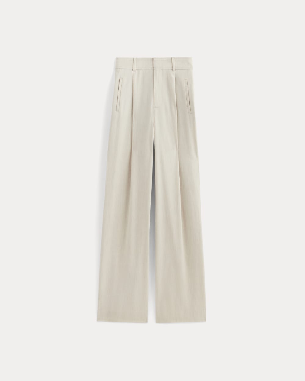 The Draper Pleated Pant in Buttersmooth | Heathered Oat | 30