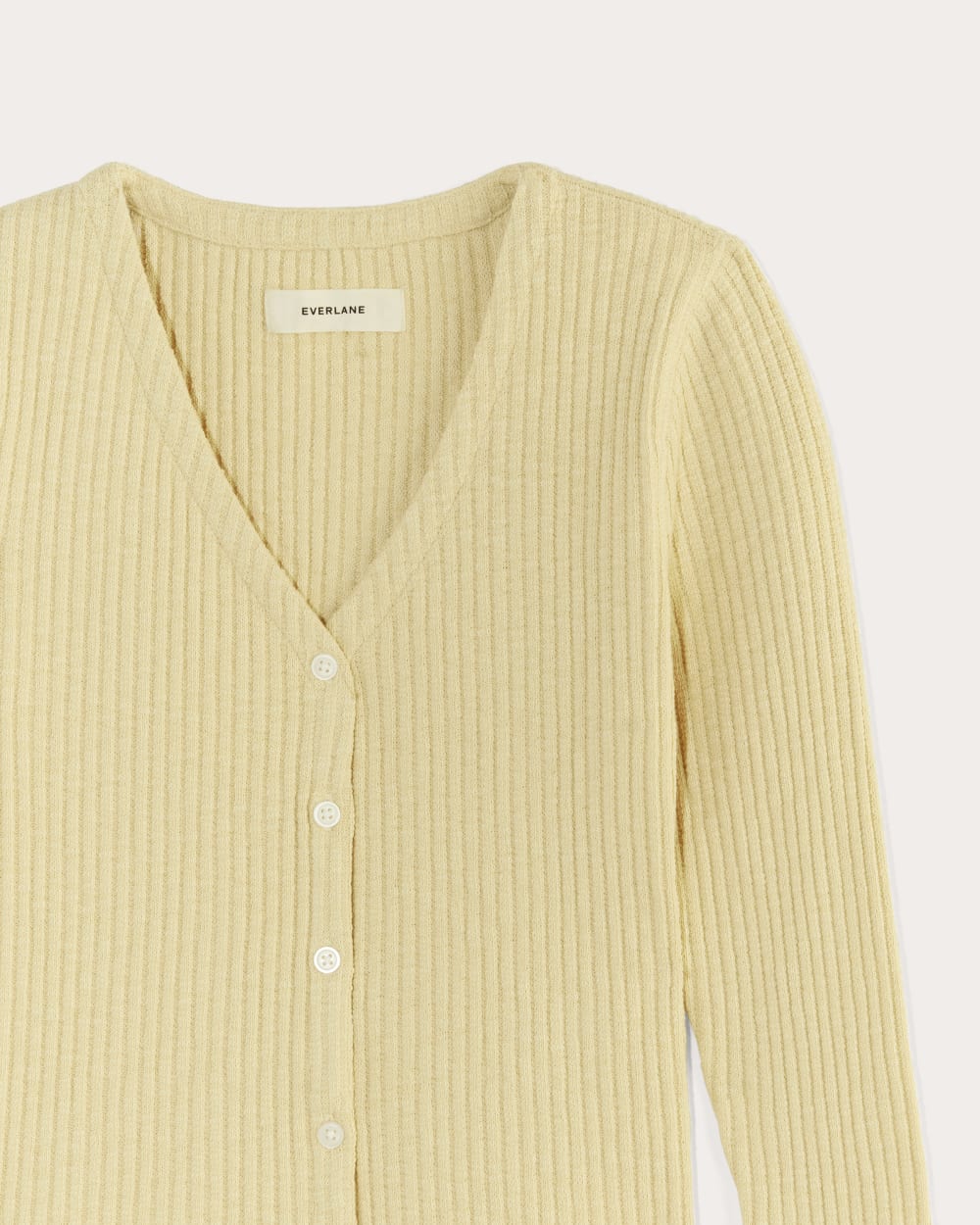 The Cozy Rib Cardigan | Banana Crepe – Everlane