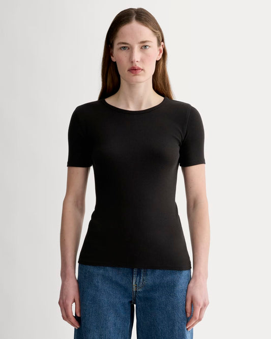 womens-supima-micro-rib-crew-black | primary
