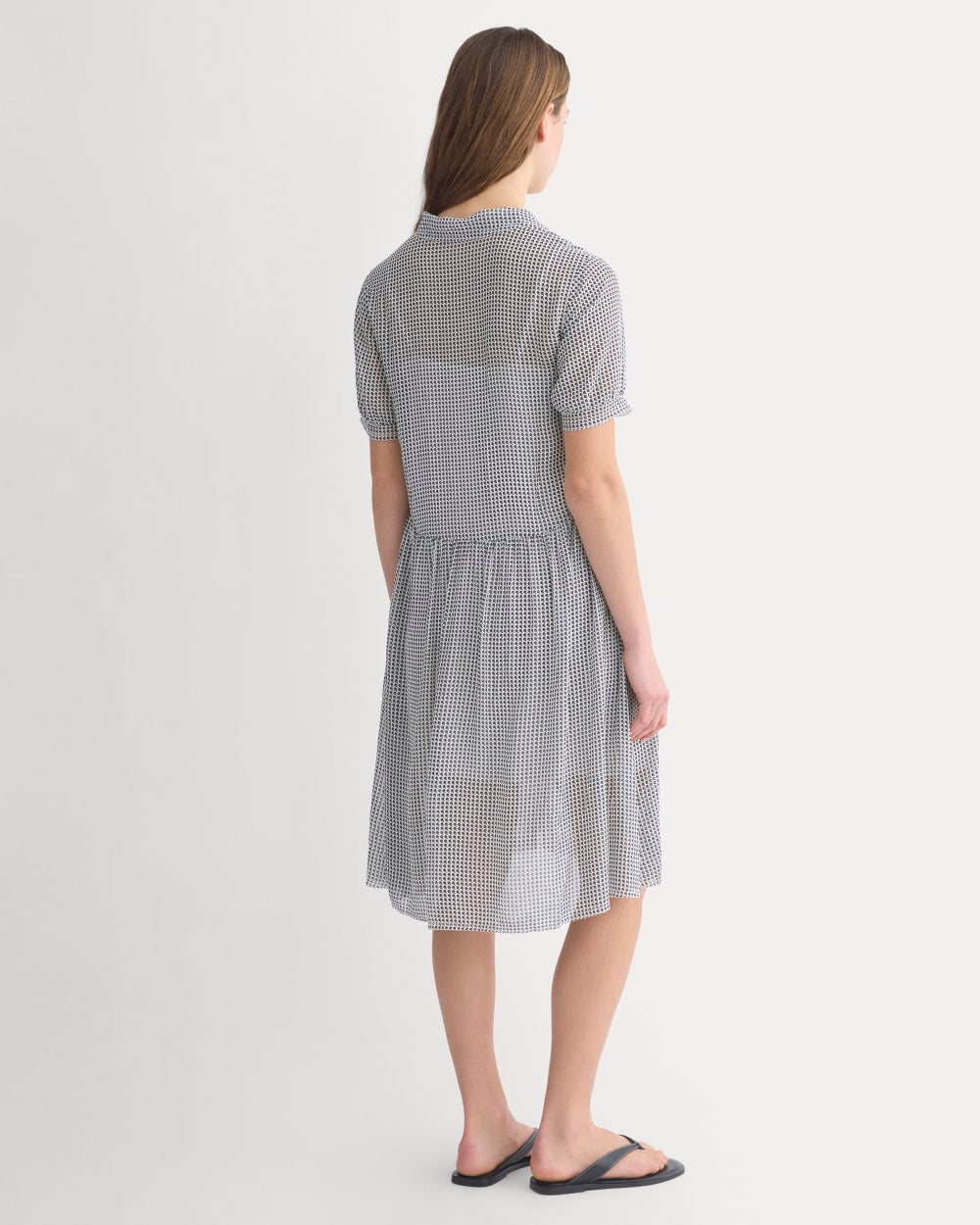 womens-notch-collar-shirtdress-silk-gardenia-black-dot