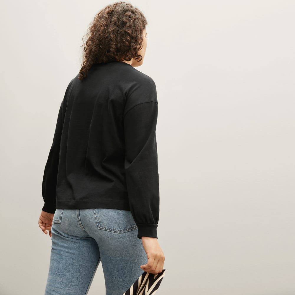 The Organic Cotton Long-Sleeve Tee | Black – Everlane