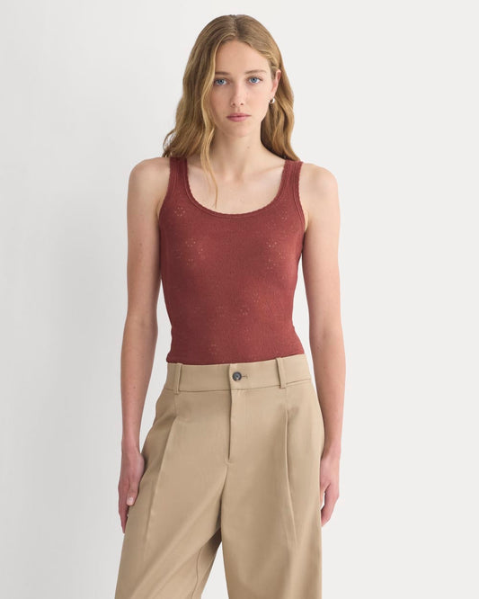 womens-lace-trimmed-tank-in-fine-linen-henna-red | primary