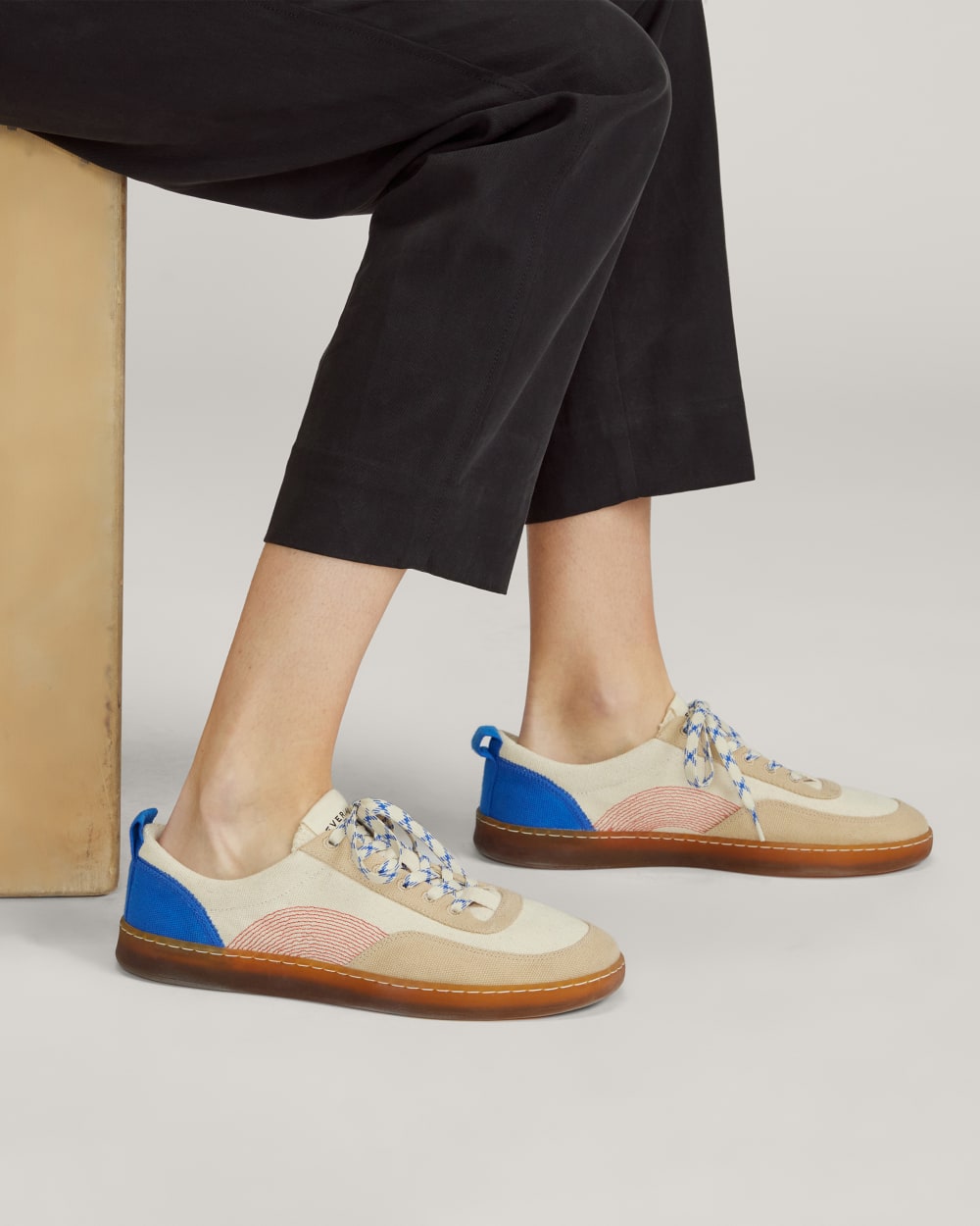 The Tread-Bare Sneaker | Canvas / Lapis Blue / Classic Red – Everlane