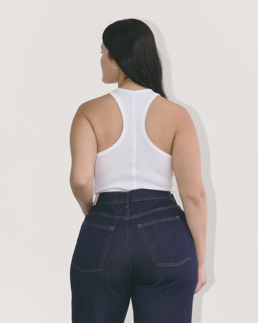 The Luxe Rib Racerback Tank | White – Everlane