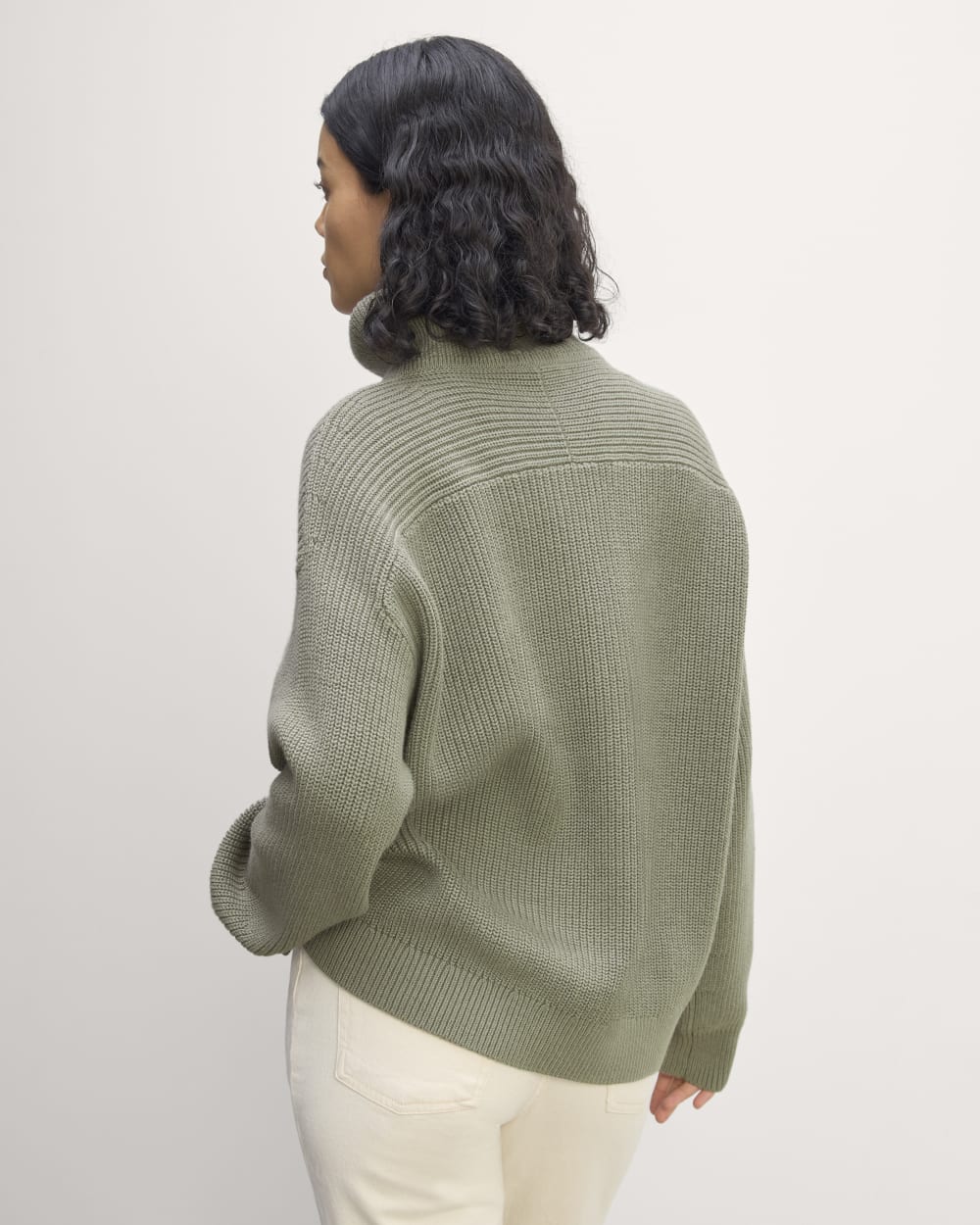 The Half-Zip in Everyday Cotton | Sage Green – Everlane