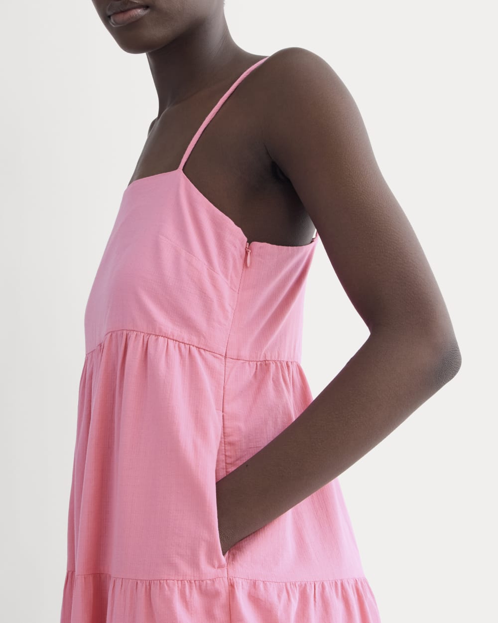 womens-gauze-tiered-dress-deep-pink