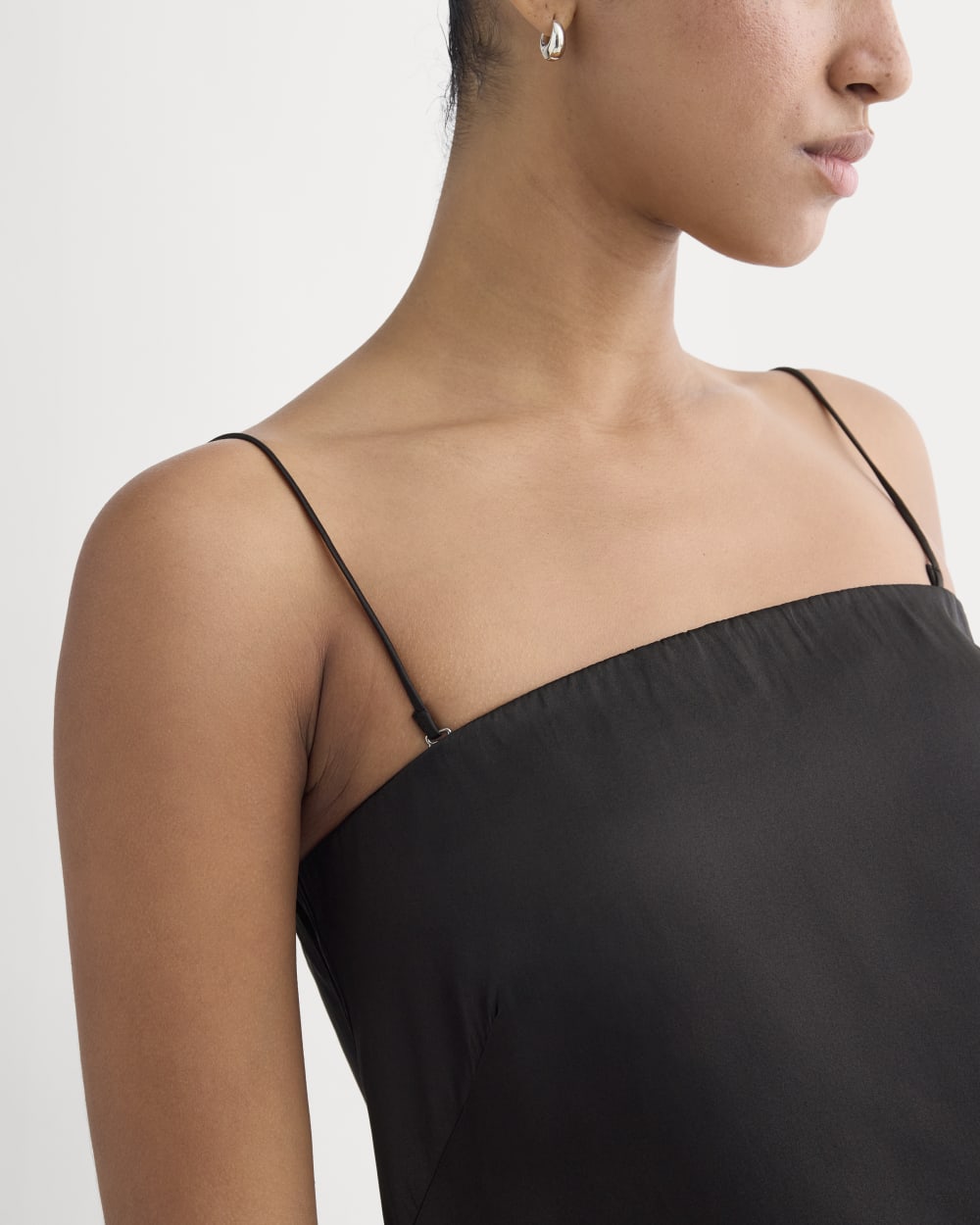 Thin Strap Cami in Silk Charmeuse | Black – Everlane