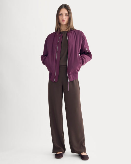 womens-drapey-crepe-pant-dark-chocolate | primary