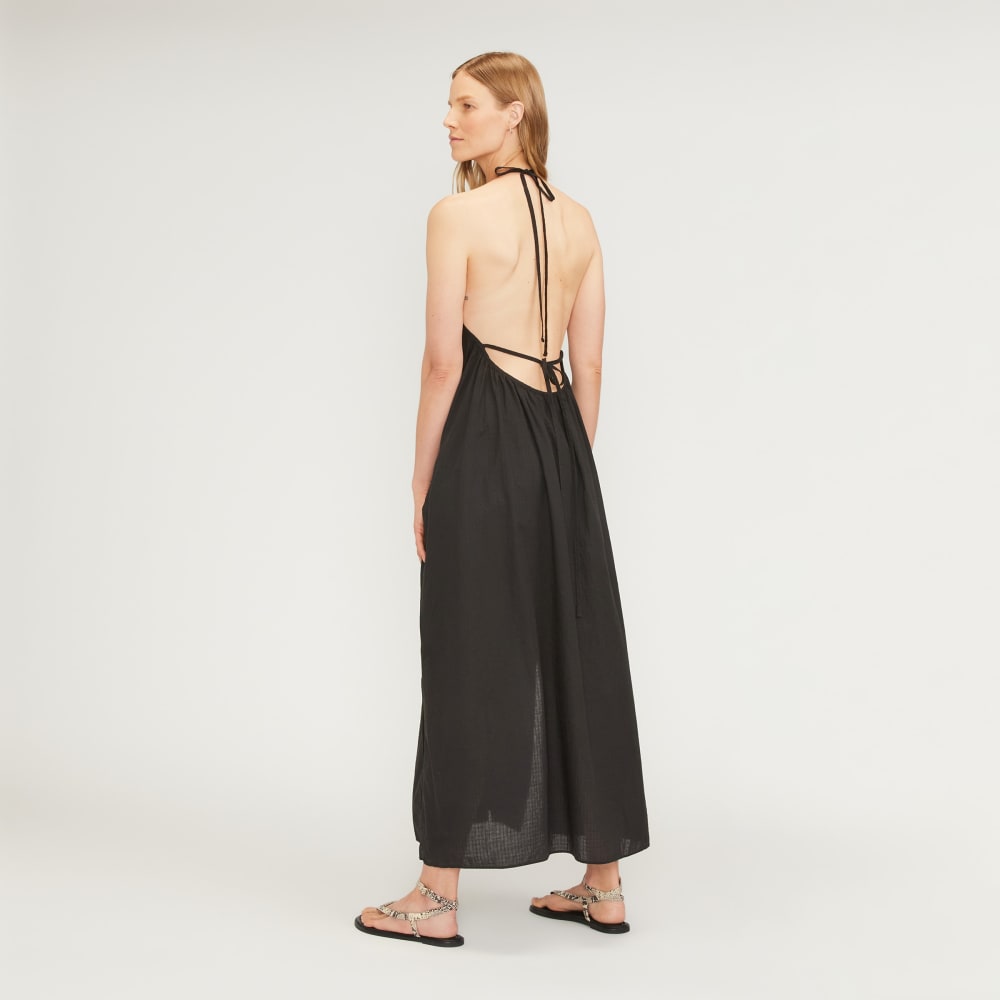 The Tie-Back Halter Dress | Black Everlane The Tie-Back Halter Dress | Black Everlane
