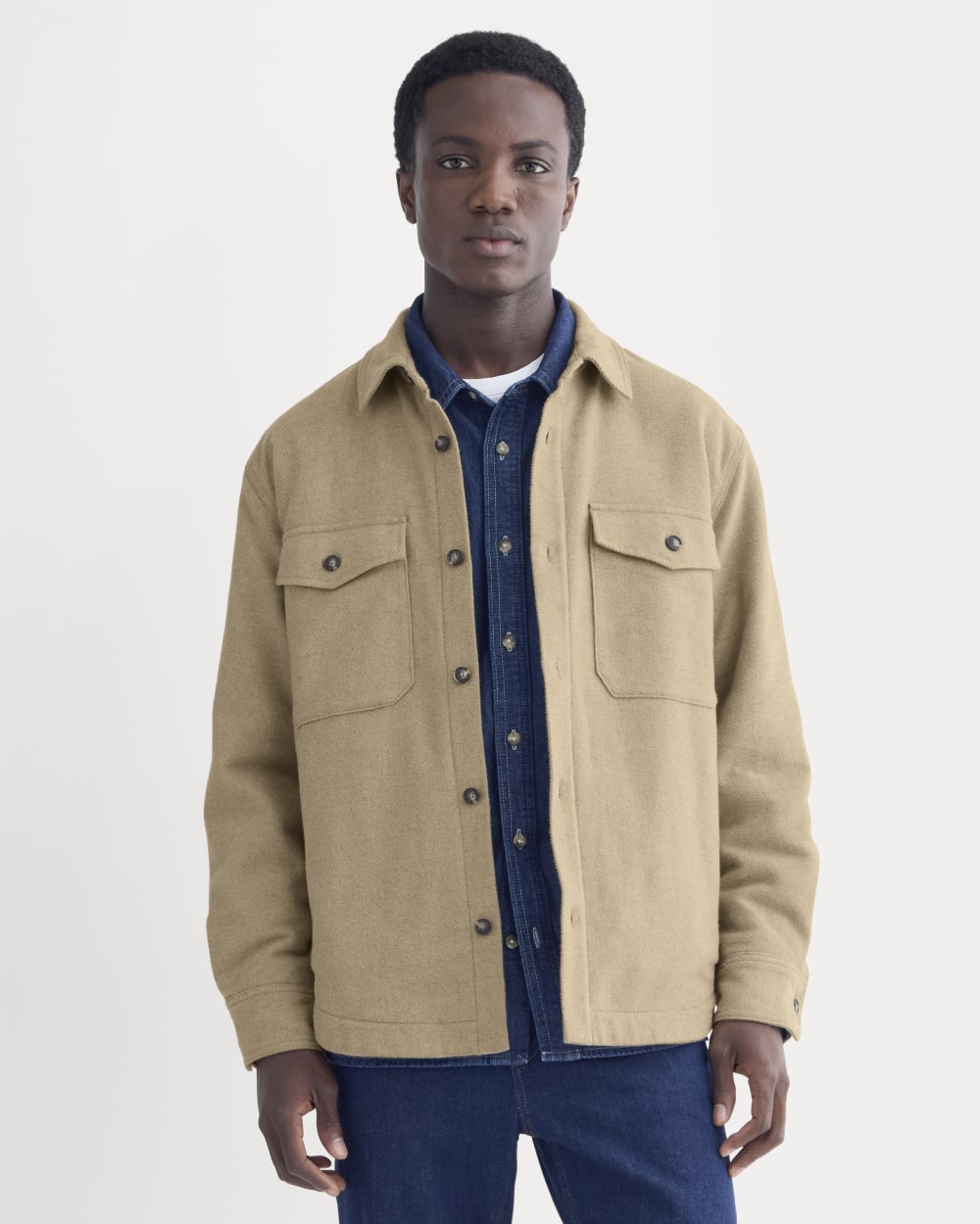 mens-heavyweight-twill-waffle-overshirt-dark-heathered-camel | primary