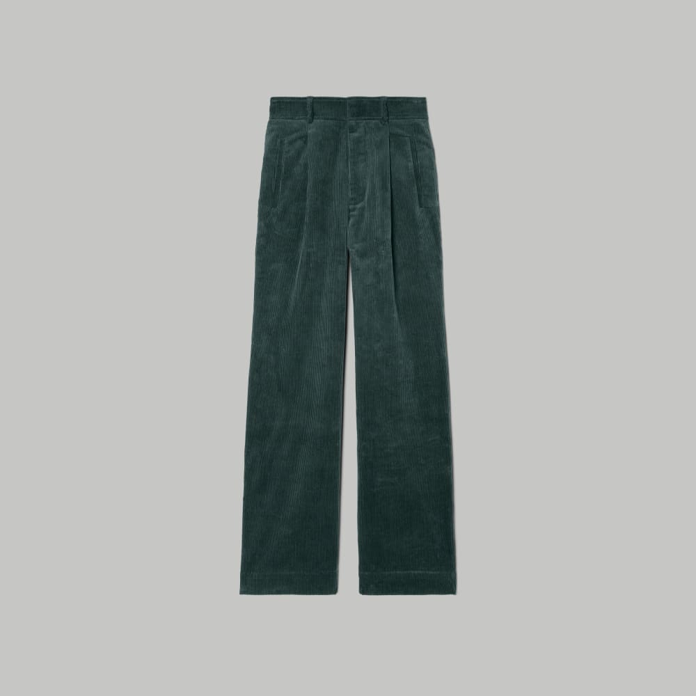 womens-corduroy-way-high-drape-pant-evergreen | alt