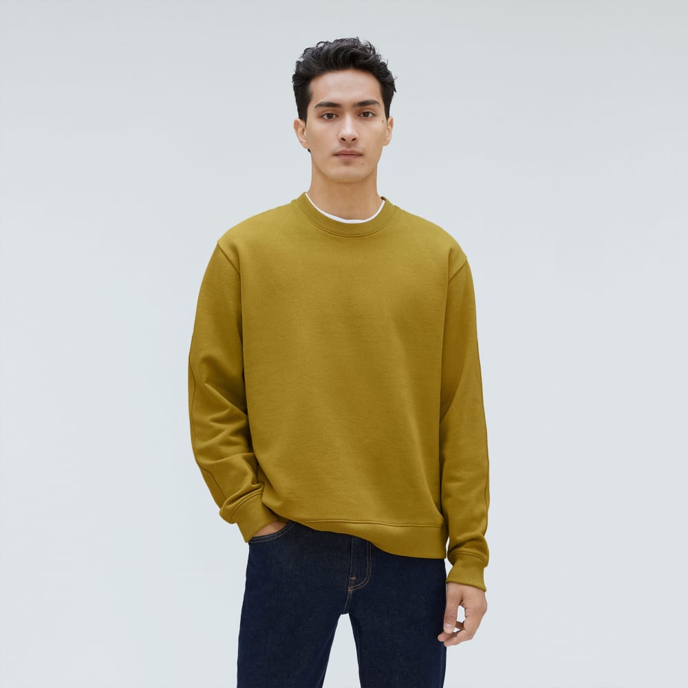 The Track Crewneck Sweatshirt | Golden Palm - XS