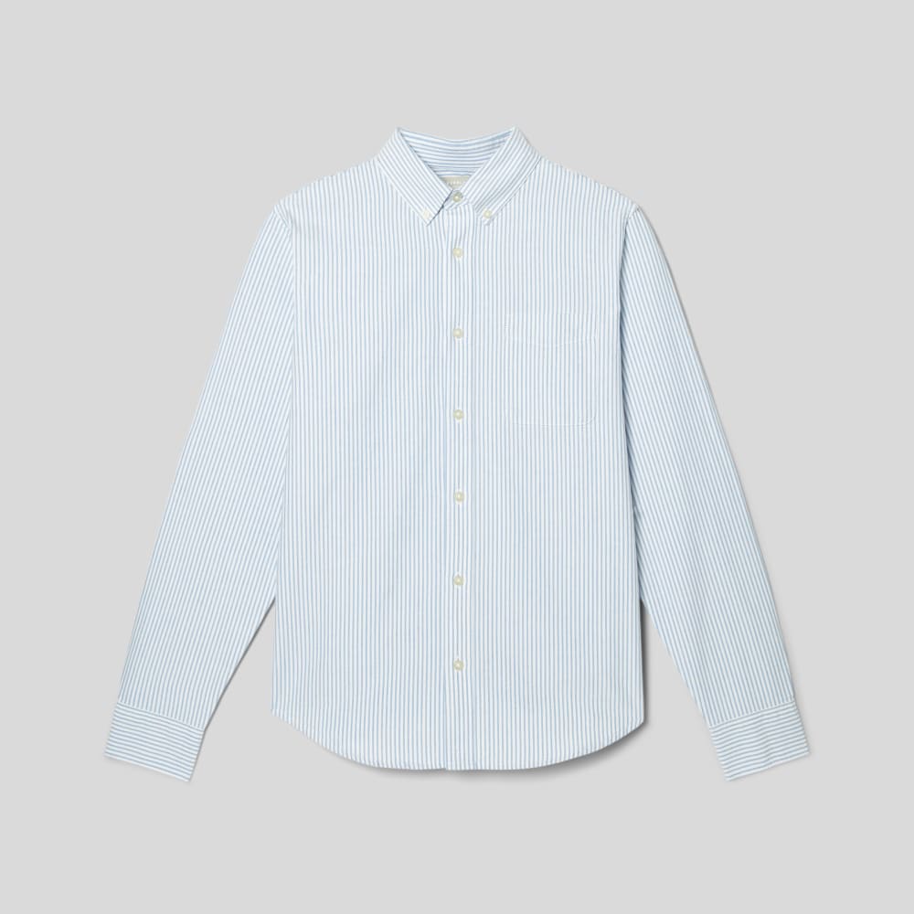 white dress shirt with blue stripes Tuxedo The navy blue elevates a casual wardrobe Blue striped white collar shirt