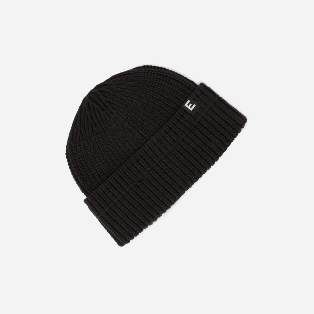 The Organic Cotton Chunky Beanie | Black – Everlane