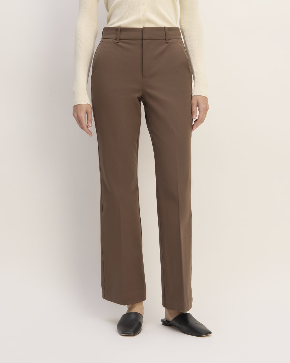 misses brown dress pants Pantaln de Vestir Tiro Alto Victoria - Chocolate