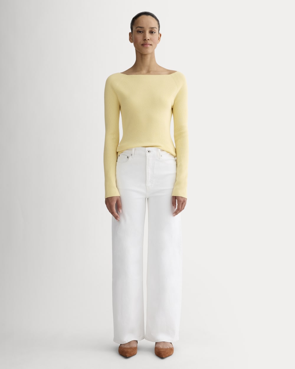 The Knit Boatneck Top | Banana Crepe – Everlane