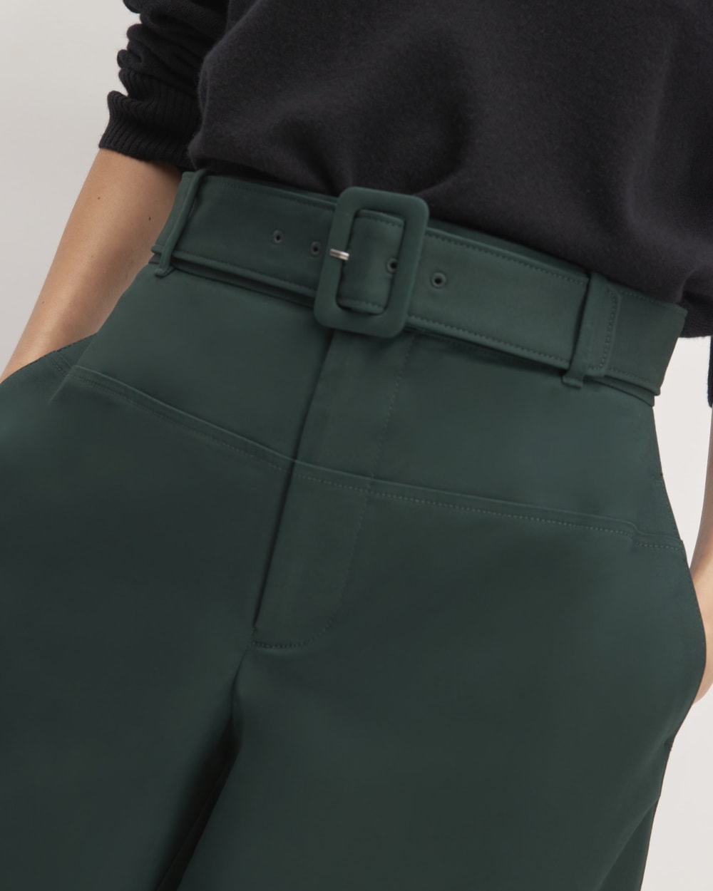 The Structured Cotton Belted Pant | Scarab – Everlane