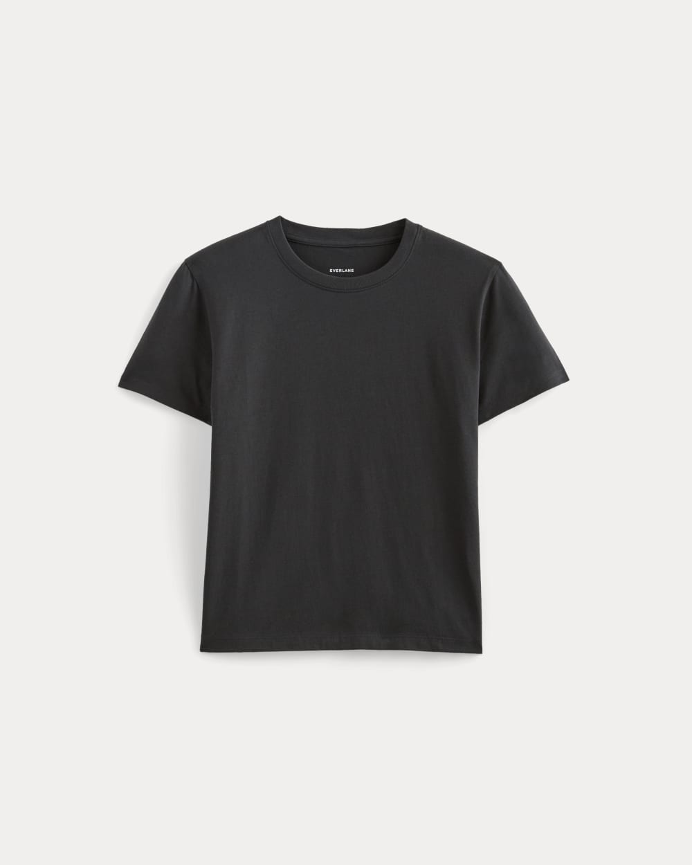 The Box-Cut Tee in Essential Cotton Washed Black No Pocket