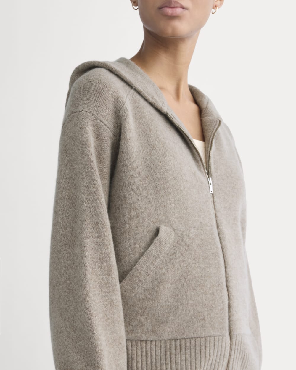 Full-Zip Hoodie in Wool Cashmere | Oatmeal – Everlane