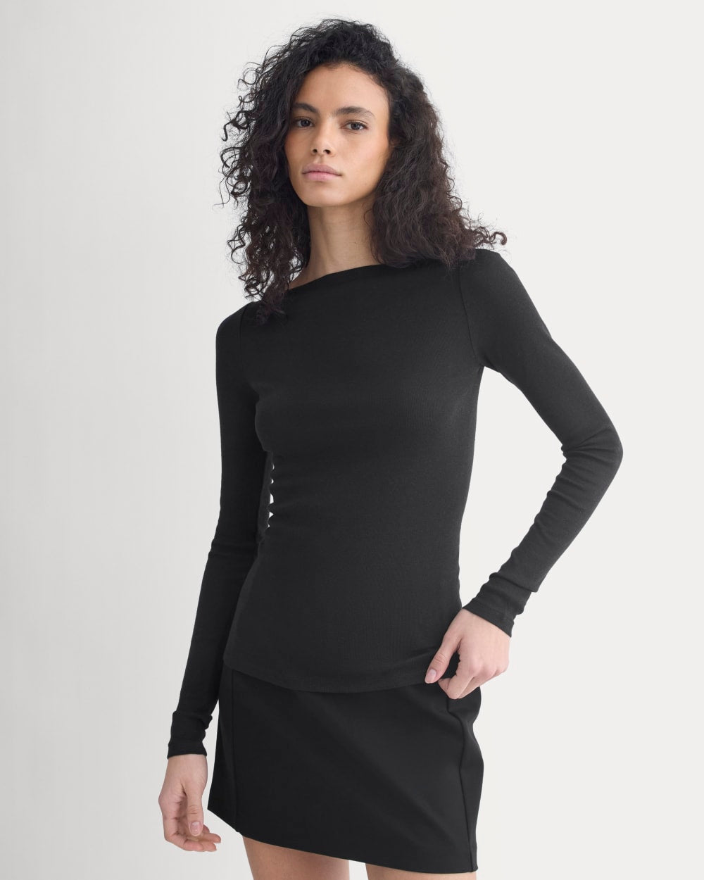 Tissue Boatneck Top | Black – Everlane