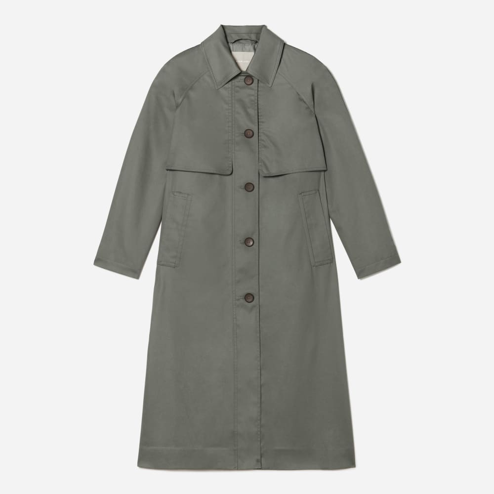 The Long Mac Coat | Pewter Green – Everlane