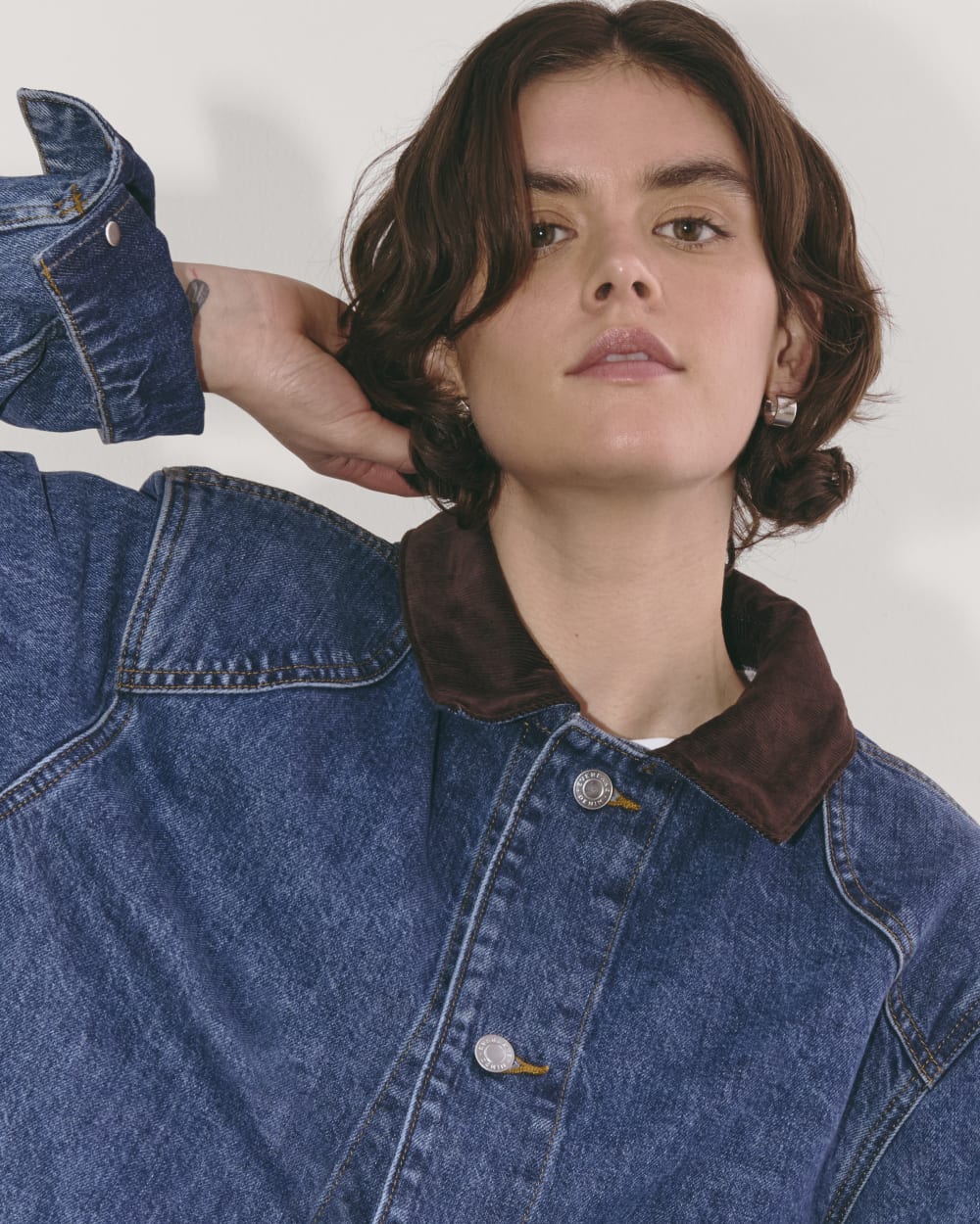 ジャケット・アウター DEEP COLOR DENIM G-JACKET Washed Denim Flight Jacket – La Garçonne