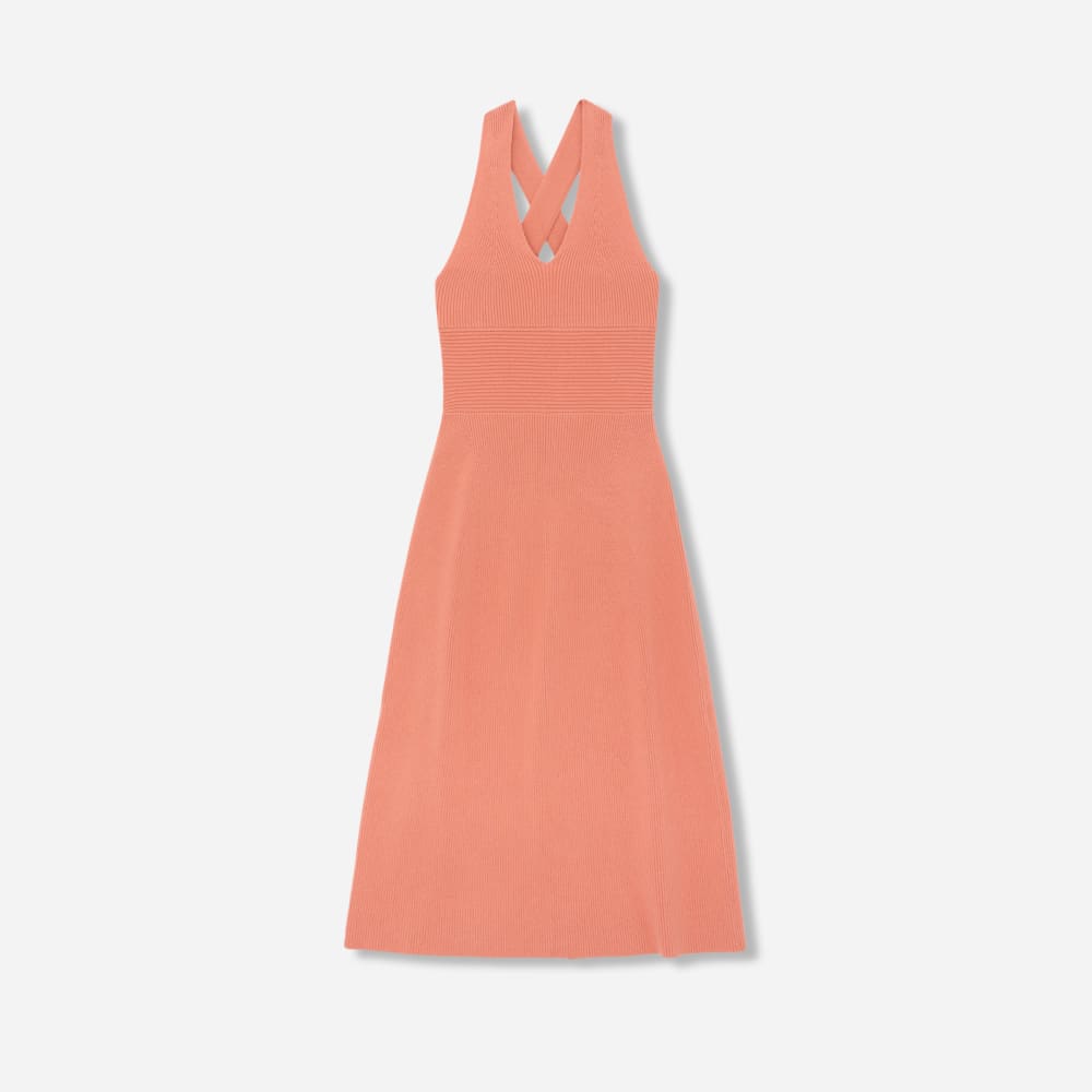 womens-ribbed-cotton-cross-back-dress-tawny-pink | alt
