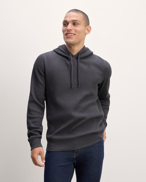 The Waffle-Knit Hoodie | Graphite – Everlane