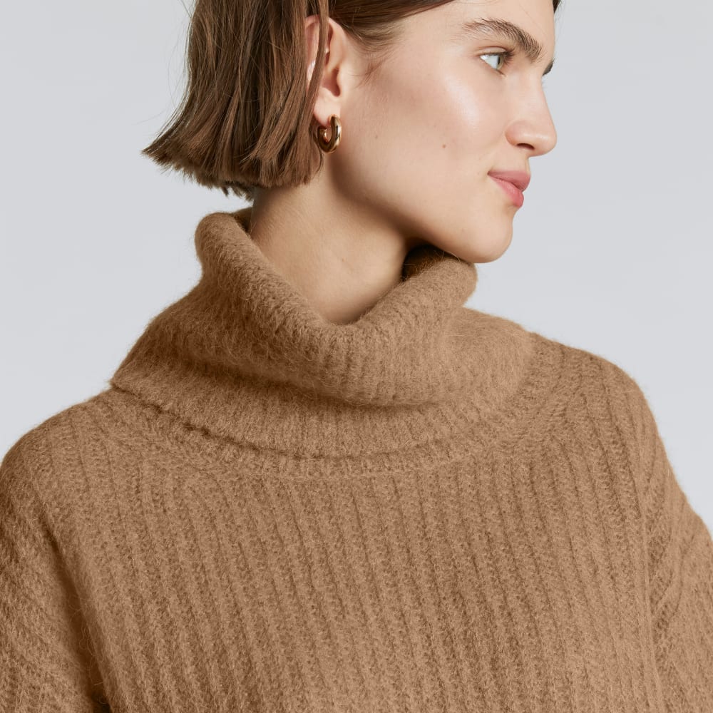The Alpaca Oversized Turtleneck | Cappuccino – Everlane