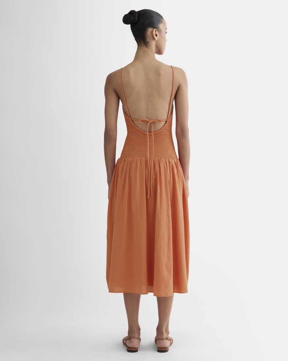 The Gauze Open-Back Dress | Soft Orange Everlane The Gauze Open-Back Dress | Soft Orange Everlane
