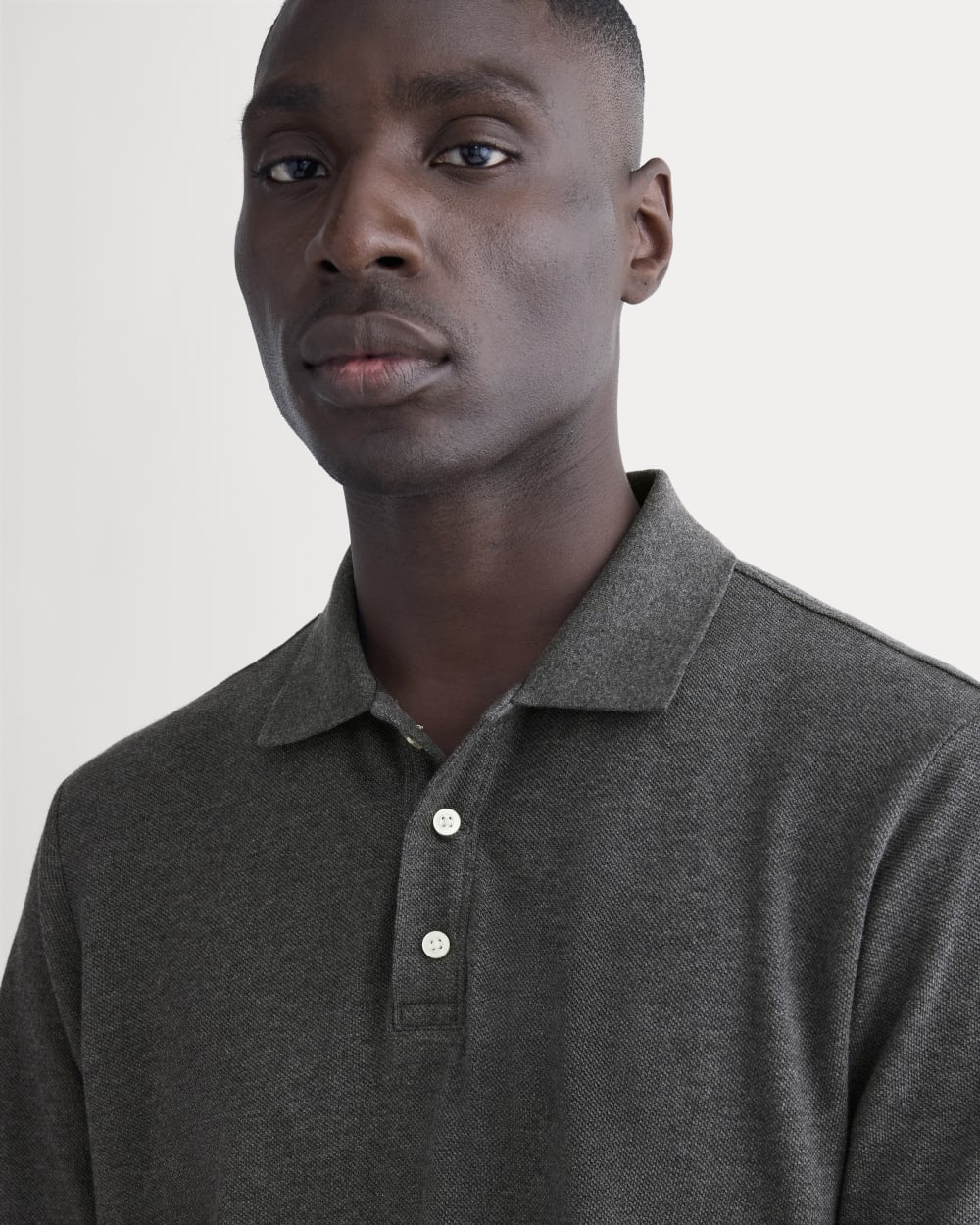 The Pique Polo | Heathered Graphite – Everlane
