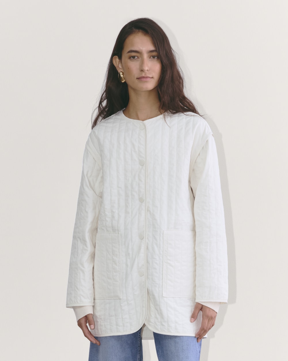 womens-renew-lightweght-midi-quilted-liner-bone | primary