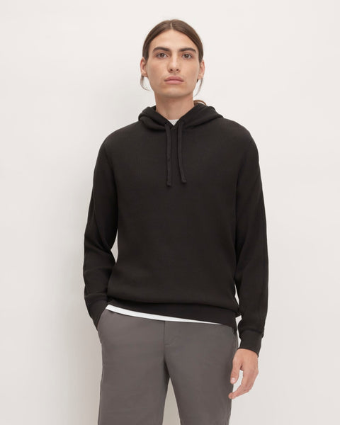 The Waffle-Knit Hoodie | Black – Everlane