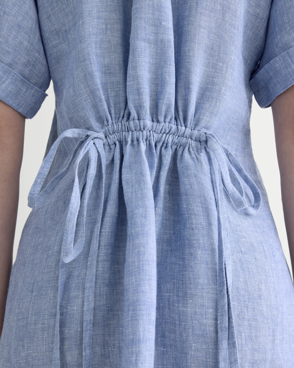 linen dress women Everlane Popover Dress, Linen, Chambray, Size Small