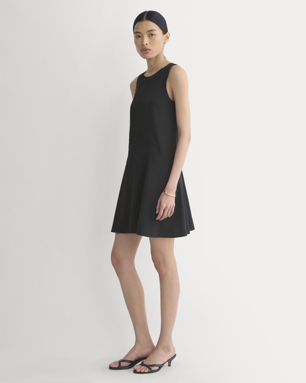 womens-drop-waist-mini-dress-black | primary